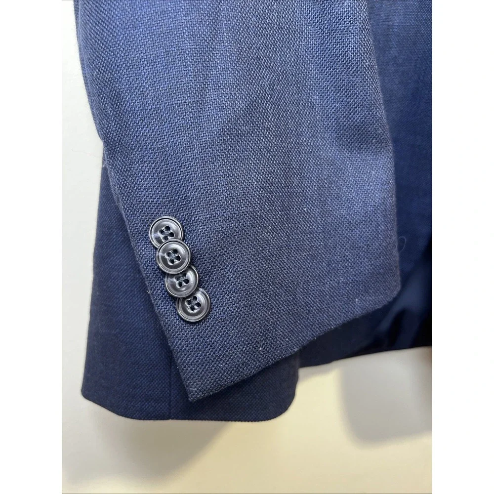 Tommy Hilfiger Men's 46L Navy Blue Blazer Sport Coat 2 Button Stretch